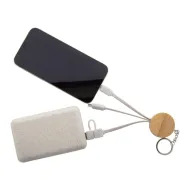 Mugory přívěšek na klíče s USB nabíjecími kabely: přírodní