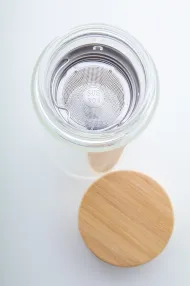 Andina skleněná termo láhev: průhledná, přírodní