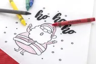 Julfar Hat čepice Santa na vybarvení: bílá