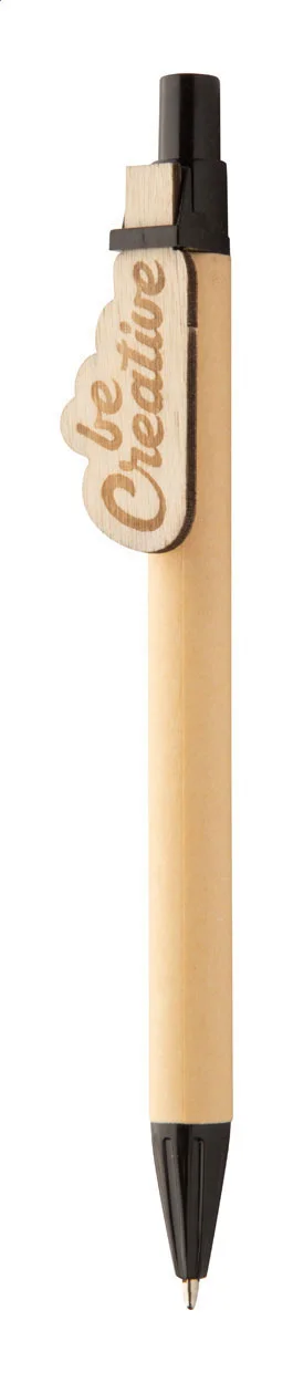 CreaClip Eco kuličkové pero: černá, přírodní