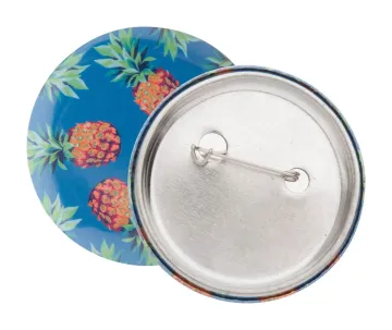 PinBadge Maxi placka - odznak se špendlíkem: bílá, stříbrná