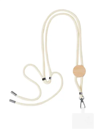 Cohol Neck lanyard s držákem na mobilní telefon, kruh: přírodní