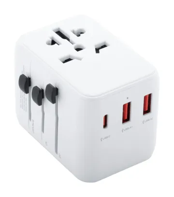 Jetsetter Plus cestovní adaptér: bílá