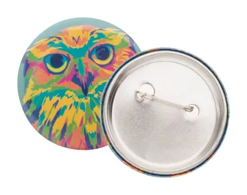 PinBadge Mini placka - odznak se špendlíkem: bílá, stříbrná